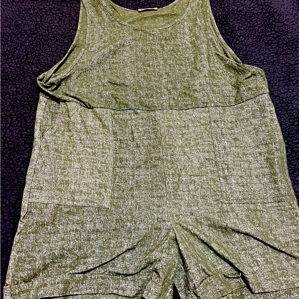 Plus size 2x Romper shorts olive green